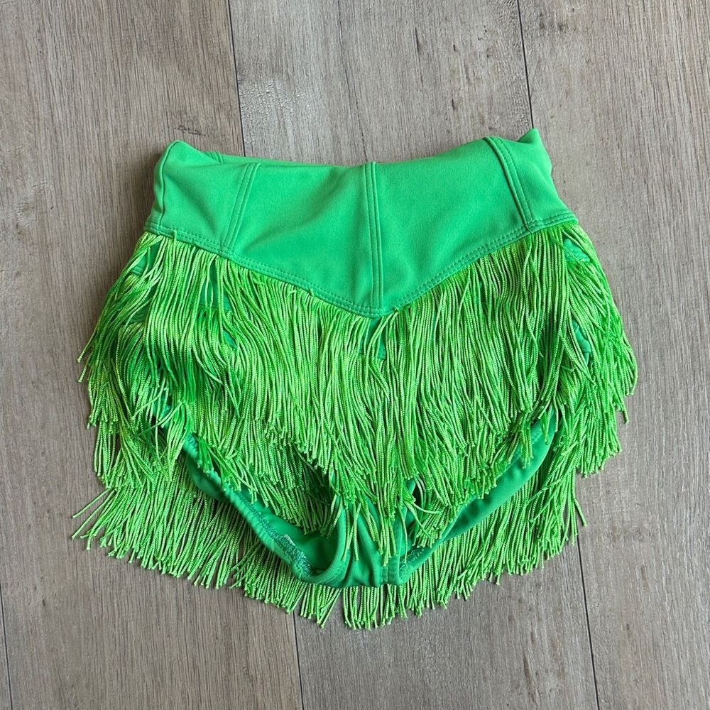 Girls five dancewear ballroom briefs with tassels YL